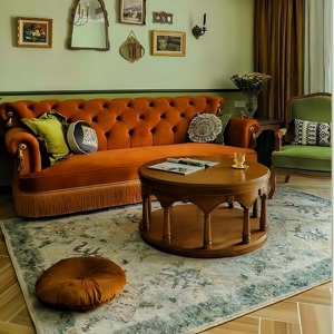 Phong Cách Mỹ Rắn Sồi Retro Ánh Sáng Sang Trọng Wabi-Sabi Bàn Cà Phê Cho Căn Hộ Nhỏ Phòng Khách Bền Thân Thiện Với Môi Bingtu - Product Image 3