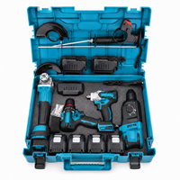 Ensemble d'outils sans fil professionnels LONSLEY 21V, 4 outils, 4 batteries, 2 chargeurs, étui