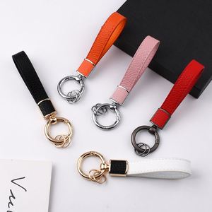 Embroidered <b>Keychain</b> Pendant Custom Logo Pu Car Key Chain Creative Promotional Advertising Items Gift Pendant <b>Leather</b> Keyrings - Product Image 5
