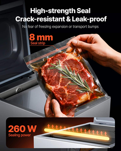 Machine d'emballage sous vide 260W en acier inoxydable pour aliments humides, longueur de scellage 10,2 po, pour cuisine domestique - Product Image 6