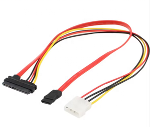 Kim Loại Nối Tiếp <span class=keywords><strong>SATA</strong></span> Combo Cáp Điện 4-Pin IDE + <span class=keywords><strong>SATA</strong></span> 7 + 15P Kết Nối 50Cm 12-Tháng Bảo Hành Cho Máy Tính Để Bàn Ổ Cứng - Product Image 3