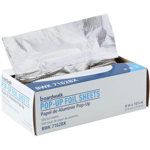 Feuille de papier aluminium jetable pop-up Boardwalk BWK 7162, longueur 10-3/4 po, largeur 9 po - Product Image 3