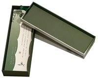 Boîte à bijoux en carton vert personnalisée avec poignées en carton laminé dur Bandes de caoutchouc Couvercles supérieurs et inférieurs étanches
