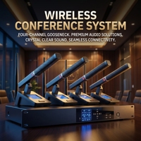 Système de Conférence Sans Fil Professionnel : Prise en Charge de 168 Microphones à Condensateur Dynamiques Simultanément, Portable et Connecté en Ligne