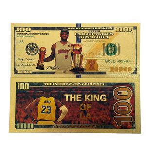 Billete Coleccionable de Papel de Oro de 24K del Estrella de la NBA <span class=keywords><strong>LeBron</strong></span> James, Regalo - Product Image 4