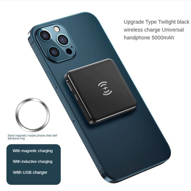 15W Wireless Charger 5000mAh Magnetic Power Bank 22.5W PD3.0 USB C Port Fast Charge for iPhone 12 Pro Max Mini Portable