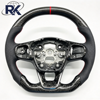 Volant de luxe en cuir perforé et fibre de carbone forgée, 3 branches, 40 mm, Hainan pour Focus MK4 ST 2019-2024, vente en gros à bas prix