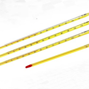 Nhiệt kế rượu trong phòng thí nghiệm nhiệt kế thủy tinh ống tròn-20 đến 110 độ C - Product Image 1