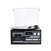 Tocadiscos de Vinilo 9 en 1 con USB, CD, Radio AM/FM, Bluetooth y Altavoces, Precio al por Mayor