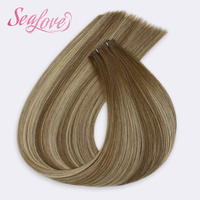 Extensions de cheveux naturels à profil bas, flexibles, Genius Weft, pour une sensation de cheveux noués à la main, options hybrides machine-tissées