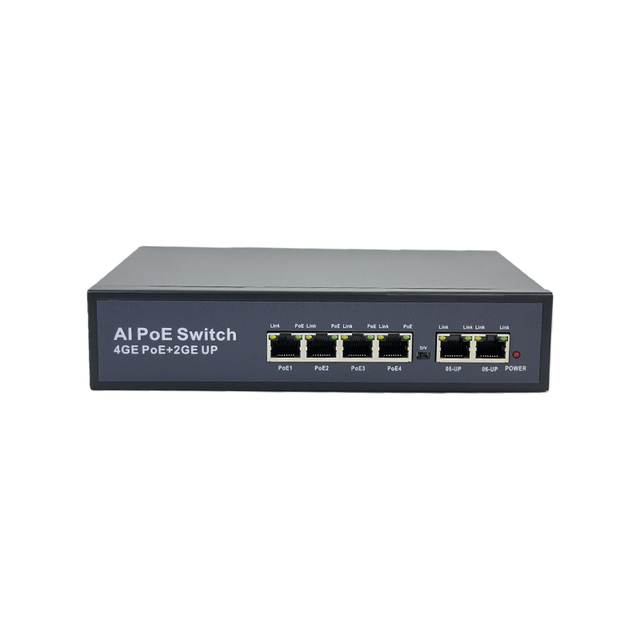 Managed POE Switch 4GE + 2GE Ports VLAN Supported 10/100Mbps Smart Ethernet with SNMP in Stock
