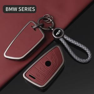 Usine <span class=keywords><strong>en</strong></span> gros nouveau Design <span class=keywords><strong>en</strong></span> cuir clé de voiture couverture métal télécommande clé protecteur pour BMW série 3 accessoires clés - Product Image 6