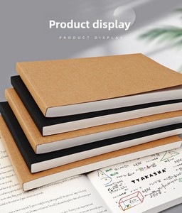 Quaderno B5 con copertina rigida, rilegato con colla, carta spessa, nero, semplice, per studenti delle <span class=keywords><strong>scuole</strong></span> medie e <span class=keywords><strong>superiori</strong></span>, con pagine bianche, ideale come regalo. - Product Image 2