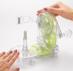 Transparent Manual Apple Peeler Slicer <b>Set</b> <b>Hand</b> Crank Rotary Fruit Peeling <b>Tool</b> With Apple Cutter - Product Image 4