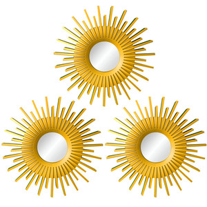 <span class=keywords><strong>Espejo</strong></span> Decorativo <span class=keywords><strong>Dorado</strong></span> para Pared, Artesanía Decorativa Colgante, <span class=keywords><strong>Espejo</strong></span> <span class=keywords><strong>Redondo</strong></span> Pequeño para Decoración de Pared de Dormitorio - Product Image 5