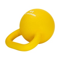 Kettlebell jaune 16 kg avec revêtement en poudre, équipement de musculation pour hommes, traitement de couleur personnalisable, studio de fitness