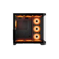 Caja de Ordenador para Juegos, Formato Full Tower, Color Negro y Blanco, ATX, con Ventana Lateral, Disponible en Stock, Chasis de Escritorio