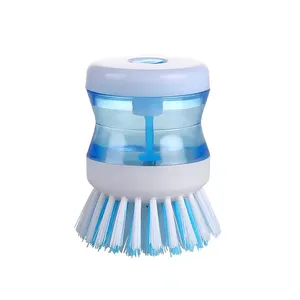 Topwill Press Type Kitchen Wash Tool Pot Dish Tableware Brush Clean with Washing Up Liquid Soap Dispenser Kitchen Cleaning Tools