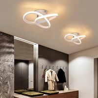 Plafonnier LED moderne Nodric Design 22W avec construction en acrylique et en fer pour salles à manger, hôtels, couloirs