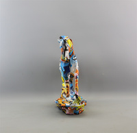 Nouvel Arrivage Art Animal Statue Décoration Intérieure Résine Graffiti Petit Cheval de Roche Statue Décoration de la Maison