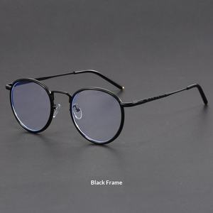 Gafas Redondas Retro Anti-Luz Azul con Lentes AC para Miopía, Alta Miopía, Unisex, Adultos, Gafas de Sol Marrones - Product Image 6