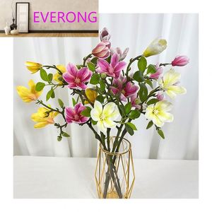 Flor Artificial de Alta Calidad, Estilo Moderno, Rama Corta, 3D, 5 Cabezas, <span class=keywords><strong>Magnolia</strong></span> <span class=keywords><strong>Yulan</strong></span> - Product Image 5