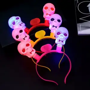 Tiara LED piscando brinquedos Halloween abóbora iluminação decorações tiaras