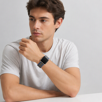 Bracelet de montre en nylon double face, boucle réglable personnalisée pour Apple Watch, bracelet sportif et tendance