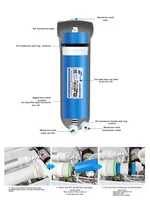 Filtre à membrane RO pour purificateur d'eau par osmose inverse TFC-3012-400G, accessoires universels pour machine à eau potable directe