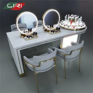 CIRI Beauty Mall Kiosco Tienda Muebles MDF Vidrio Vitrina Cosmético Centro comercial Vitrinas Kiosco Famosa marca de maquillaje Kiosco