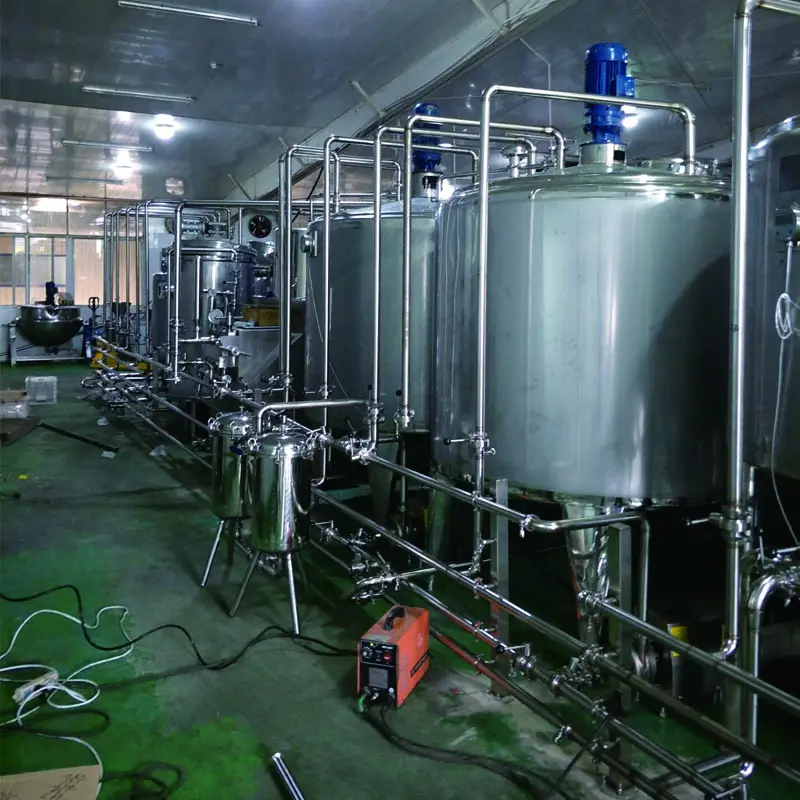 ताजा उभारा दही उत्पादन लाइन 250ml-1000ml मात्रा के साथ ताजा दूध, दूध पाउडर सामग्री