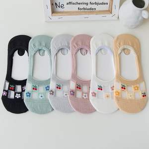 Calcetines de barco de silicona de seda de <span class=keywords><strong>cristal</strong></span> fino de moda de verano para mujer - Product Image 2