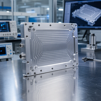 Plaque de refroidissement liquide microcanal en aluminium 6061 usinée sur mesure par CNC, bloc de refroidissement à eau pour GPU, pour serveur IA, centre de données AIDC Direct