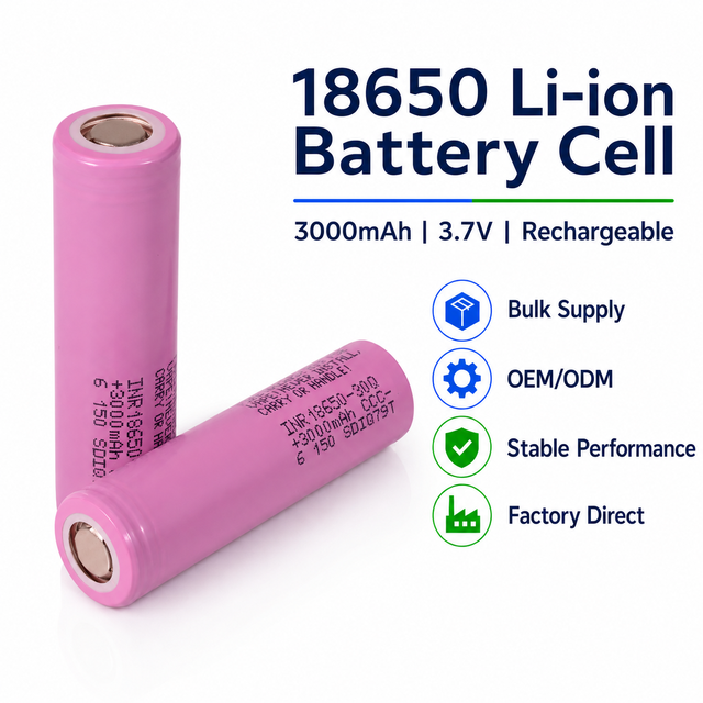 Original INR18650 30Q 18650 Battery 3000mAh 3.7V High Drain Rechargeable Li-ion Cell Factory Bulk Supply