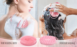 <span class=keywords><strong>Luma</strong></span> Wholesale 2 in 1 spazzola per bagno e Shampoo Scrubber per il corpo in Silicone esfoliante per <span class=keywords><strong>la</strong></span> pelle sensibile - Product Image 5
