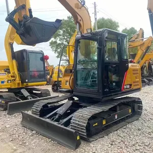 Mesin ekskavator Mini scany SY75 bekas Tiongkok, mesin konstruksi Mini SY75C Escavatore untuk dijual