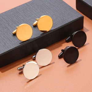 Boîte de boutons de manchette pour hommes de grande taille, boutons de manchette coûteux pour hommes, boutons de manchette fantaisie en diamant, qualité supérieure pour femmes, boutons de manchette gravés sur mesure pour le bureau, C056 - Product Image 2