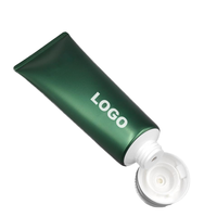 Tube cosmétique 30ml 50ml 100ml 200ml 300ml, tube en plastique 30mm 40mm 50mm avec bouchon à clapet argenté, vert foncé nacré, logo personnalisé