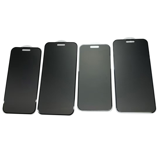 High Quality Screen Protector for iPhone 11 12 13 14 15 16 Pro Max Matte Plating Privacy Plus Tempered Glass Film with 9h