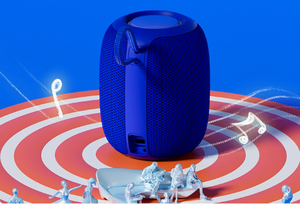 Portable Bluetooth Speaker Blue Plastic Cabinet Wireless Full-Range Audio Outdoor Use 10-15 Hours Battery Life - Product Image 4