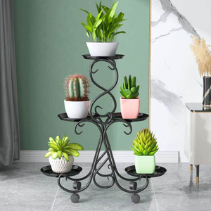 Support à fleurs <span class=keywords><strong>en</strong></span> métal à 5 niveaux au design moderne, pots à fleurs écologiques, présentoir décoratif pour plantes pour les familles, les hôtels et les bureaux - Product Image 3