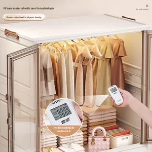 <span class=keywords><strong>Armario</strong></span> para Bebés sin Instalación, <span class=keywords><strong>Armario</strong></span> de <span class=keywords><strong>Almacenamiento</strong></span> de Plástico Reforzado, Organizador de Aperitivos para el Hogar, <span class=keywords><strong>Almacenamiento</strong></span> de Ropa Pequeña para Niños - Product Image 3