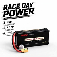 Baterai LiPo Lithium Ion Berkualitas Tinggi 5200mAh Densitas Energi Tinggi 6S/22.2V 14S/55.3V Paket Baterai Drone untuk Drone/RC/UAV