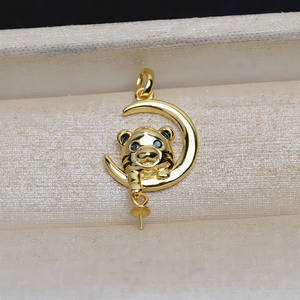 Boucles d'oreilles en argent S925, motif cerf de Noël, simple, perle princesse, accessoires de bricolage, pendentifs vides de 8 à 9 pouces, breloques tendance - Product Image 4