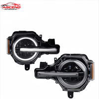 Phares avant à projecteur LED à 4 lentilles avec boîtier noir et feux de jour (DRL) améliorés pour Ford Bronco 2021-2023 – Kit de modernisation de phares