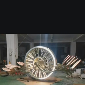 Modulo Lampada LED con Riflettore, Ali Multicolore Regolabili, Luci Decorative a Tema Orologio Meccanico Rotante per Gallerie e Sale - Product Image 5