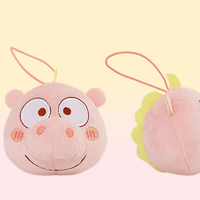 Vente en gros de porte-clés en peluche Dragon moelleux et écologique de 3 pouces avec plusieurs styles pour décorer les machines à griffes et les boîtes aveugles