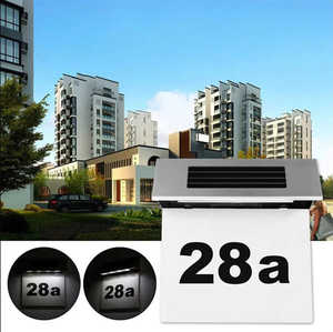 Luz de señal de dirección con energía solar LED a prueba de agua, lámpara solar para exteriores para puerta de hotel de <span class=keywords><strong>casa</strong></span> - Product Image 2