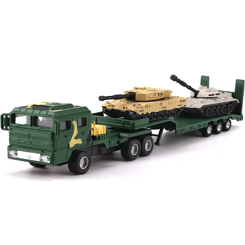 Hot Sale Selling Kdw Alloy Model Cars 1:64 Scale Military Model Kits Toy Transport Truck