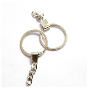 Fabricant de fournitures de gros Porte-clés en métal pendentif en métal avec chaîne pour décoration + chaîne de meulage à 4 sections - Product Image 4